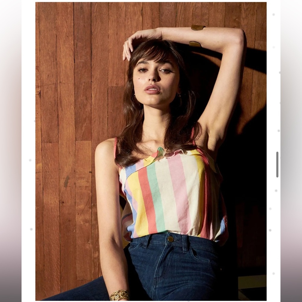 Sezane Multicolor Striped Camisole